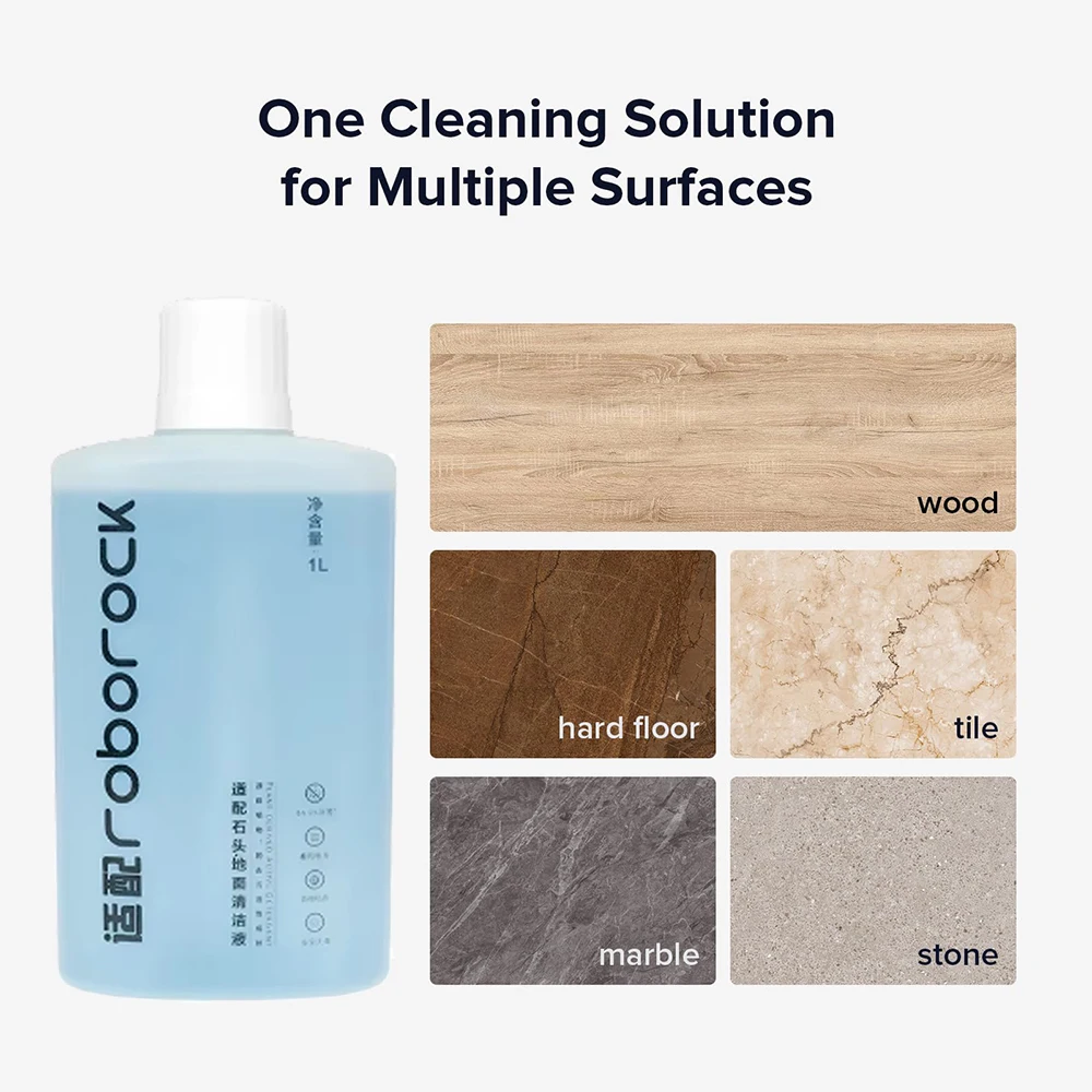 Liquid For Roborock Q5/Q7/Q8/S7/S8/Qrevo Series Dyad/Flexi Cordless Series Parts Vacuum Cleaner Cleaning Solution Accessories 1L