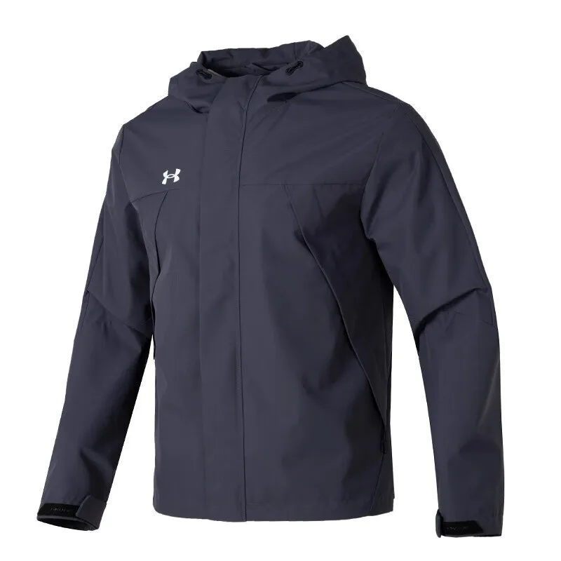 Under Armour Men's Waterproof Windbreaker Jacket Lightweight Breathable Hooded Rain Coat for Hiking Camping Outdoor Daily Wear