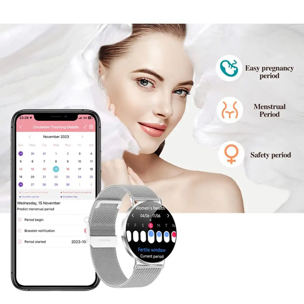 KM88 Bluetooth Call Smart Watch Touch Screen Voice Assistant Heart Rate Blood Pressure Monitoring Exercise Record 30 Languages