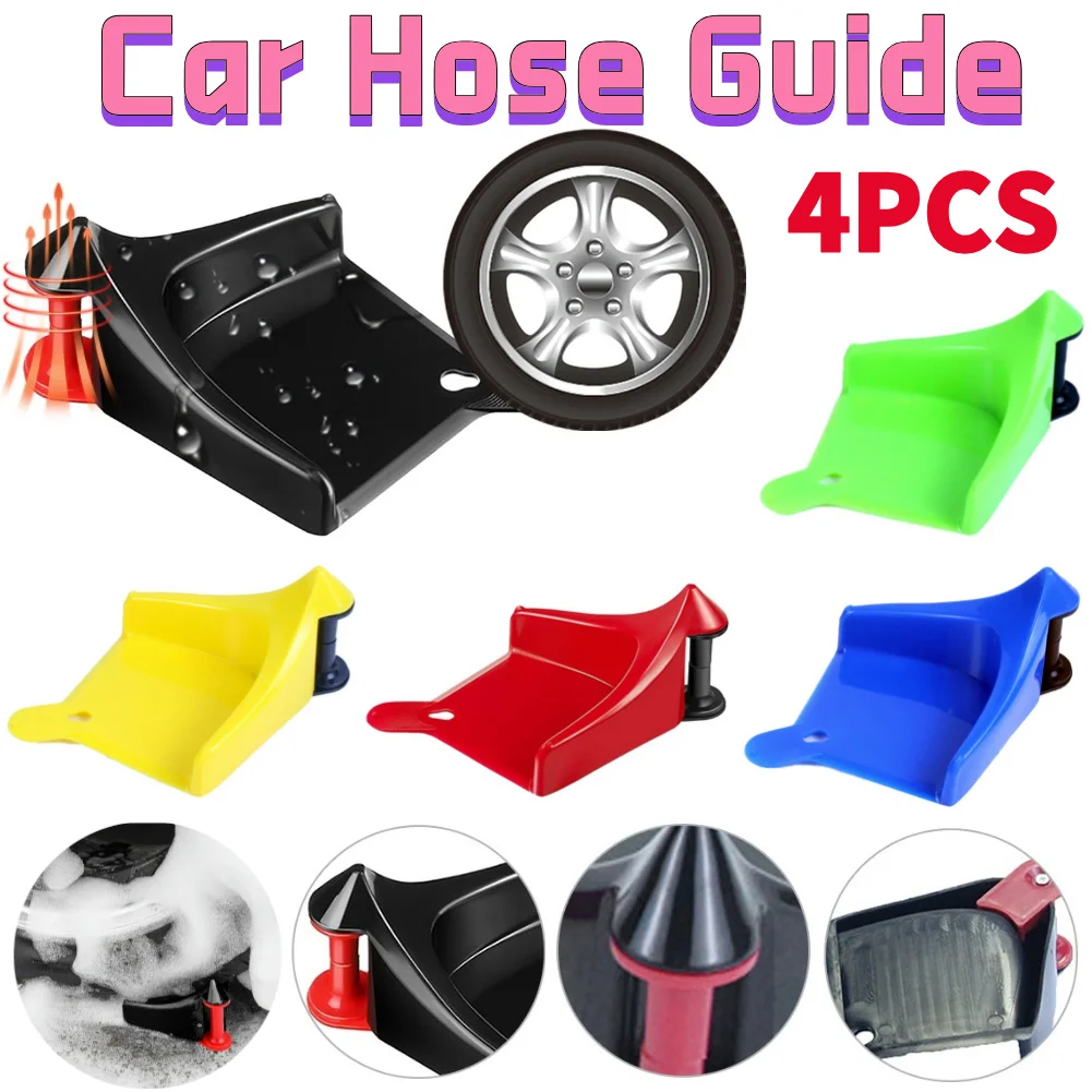 

4Pcs Car Hose Guide Tire Hose Roller For Car Washing Detailing Tire Hose Guide Preventing Pressure Washer Hose Stuck Under Tires