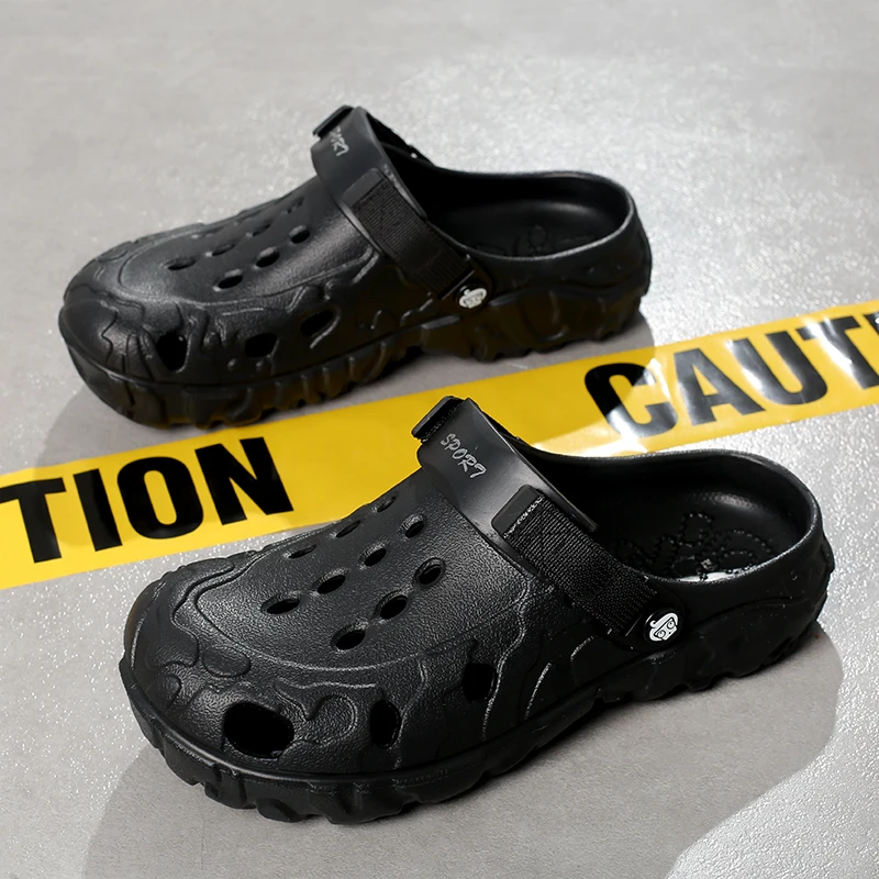 

Men's Sandals Summer Clogs Non Slip Beach Trend Casual Sandals Breathable Thick Bottom High Quality Hole Shoes Big Size 45 46 47