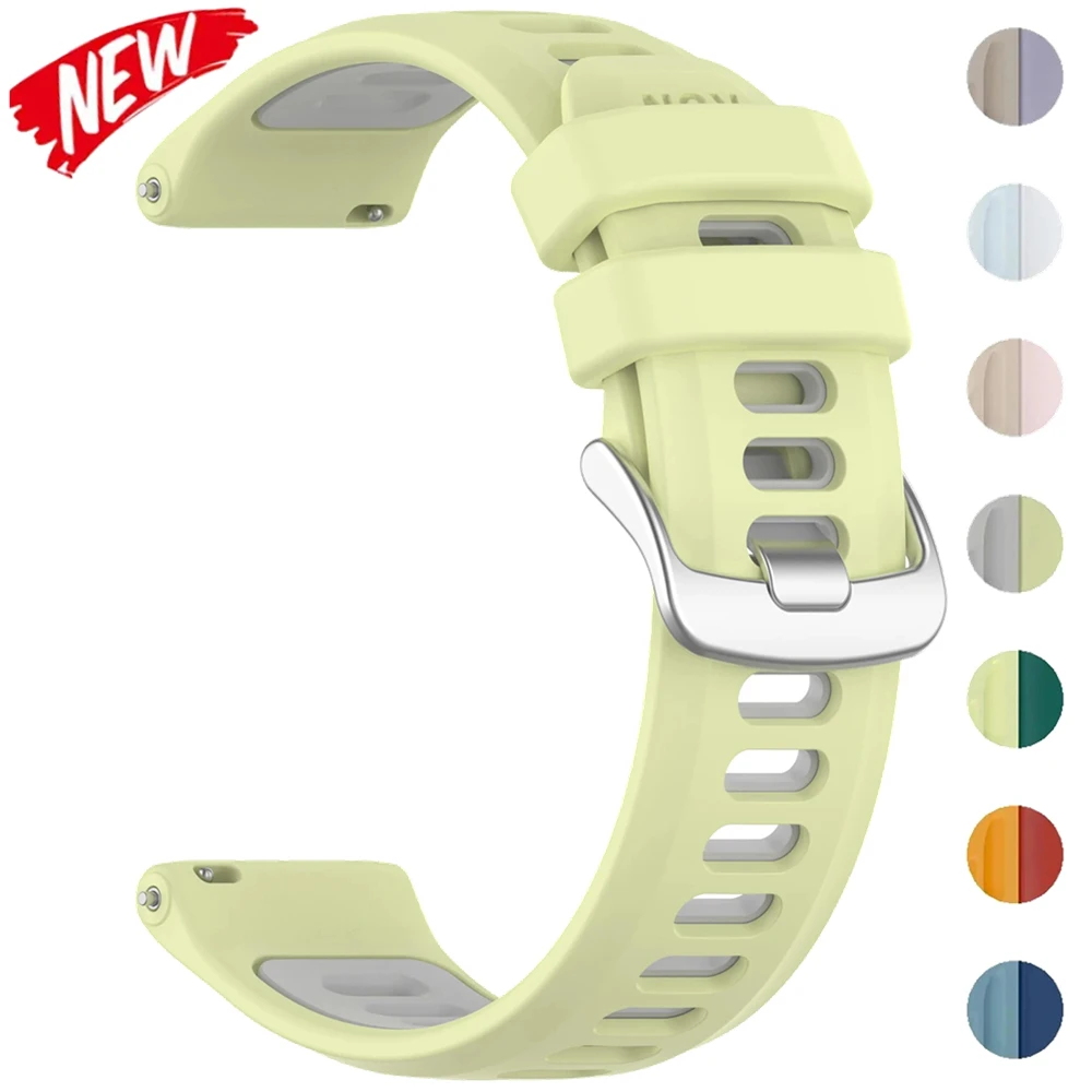 20mm 22mm Silicone Strap for Garmin Forerunner 170 70 165 265 55 245 570 47mm/42mm Venu 4 45mm Bracelet Garmin Active 6 5 Correa