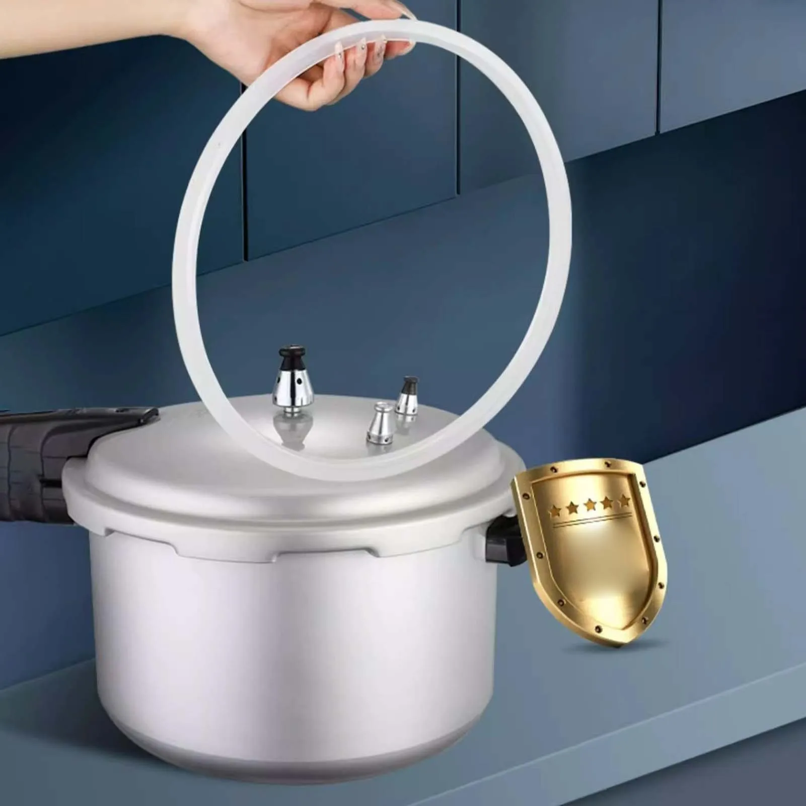 Junta de Goma para Olla a Presión de 18-32 cm, Junta de Silicona de Grado Alimenticio para Olla a Presión, Repuestos para Olla a Presión