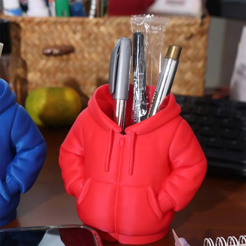 Puffer Jacket Design Desk Pen Holder Multifunctional 3D Printing Down Jacket Crayon Holder Plastic Large Capacity