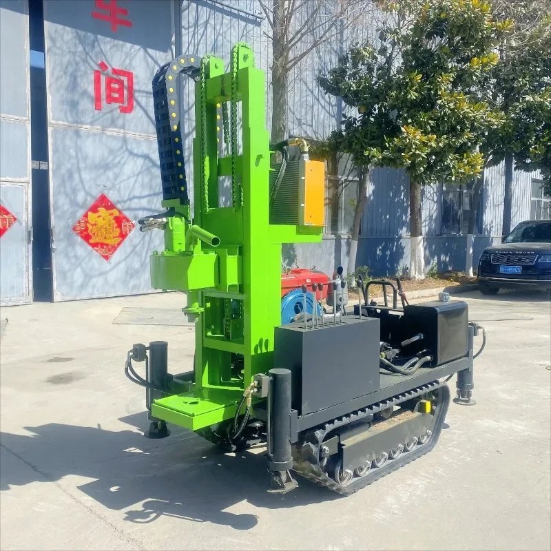 50m 130m Depth Portable Crawler Water Well Drilling Rig Machine Hydraulic Pneumatic Dual Use Professional Drilling for Well