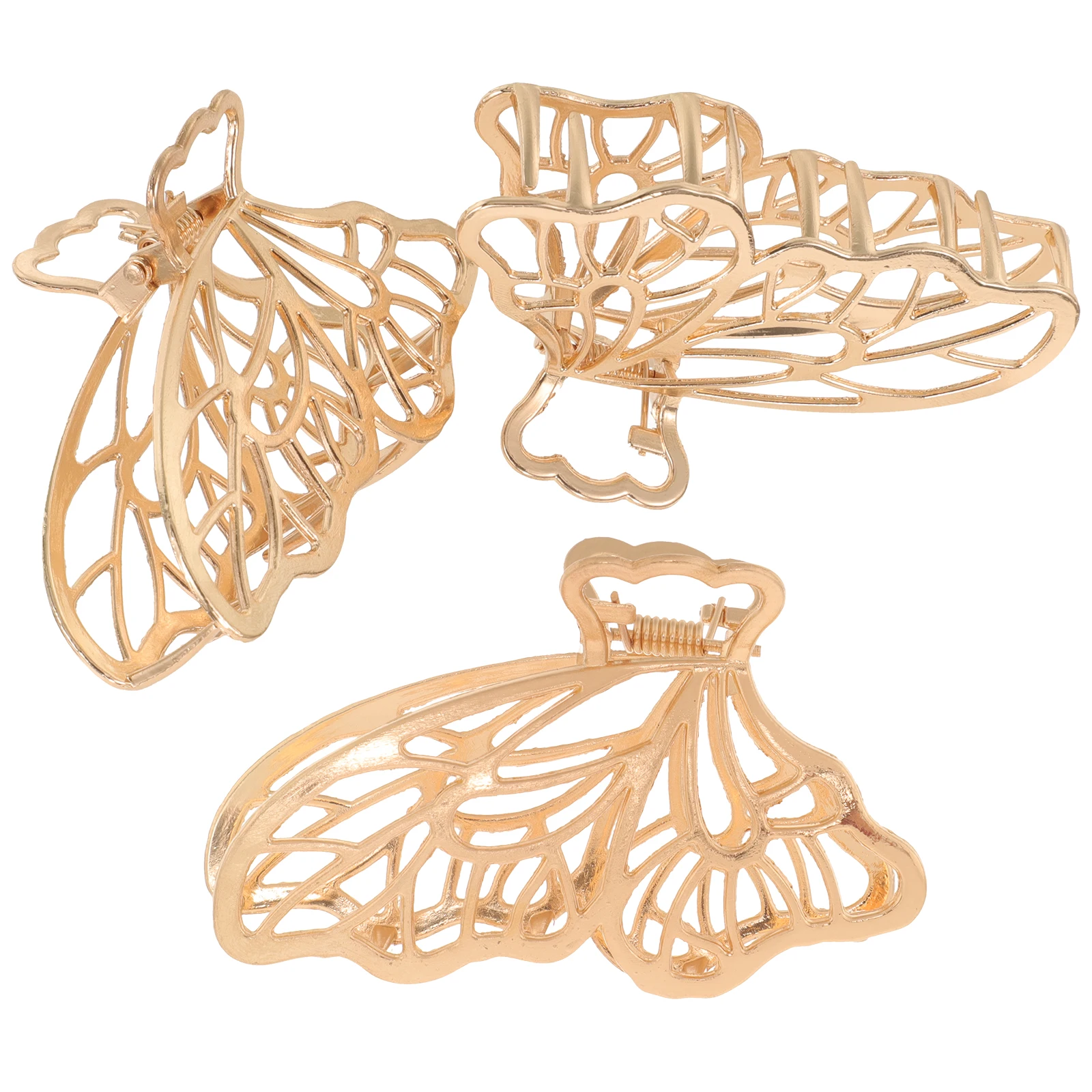 

3Pcs Nonslip Butterflies Hair Clips Chic and Durable Hair Accessory for Women Girls Travel School Office Camping Shopping