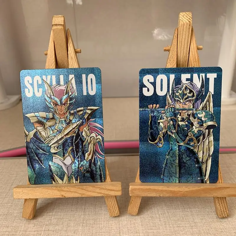 Saint Seiya Flash Card Sea Emperor Scale Clothes Chapter Diy A Set of 9 Sheets Anime Peripheral Collection Card Gifts for Friend