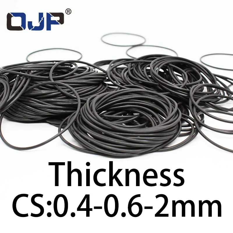 O-ring thickness 0.4/0.6/2mm CS NBR Nitrile sealing temperature resistant gasket rubber ring complete in specifications