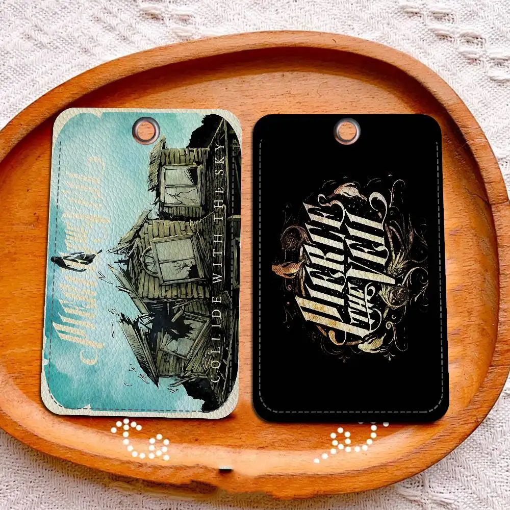 Classic Band P-Pierce T-The V-Veil 1Pc Access Card Case Leather Card Holder Keychain Key Ring Door Access Tags ID Card