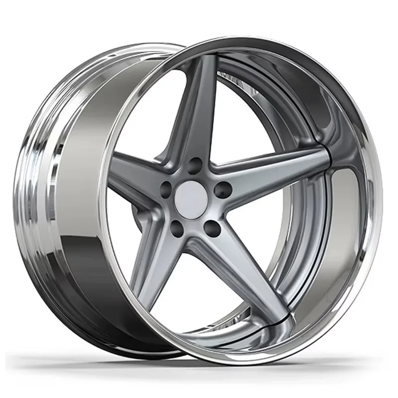 18-26 Inch 5-Star Chrome Deep Dish 2-Piece Forged Wheels 5x114.3 PCD Sport Passenger Car Modified Rims