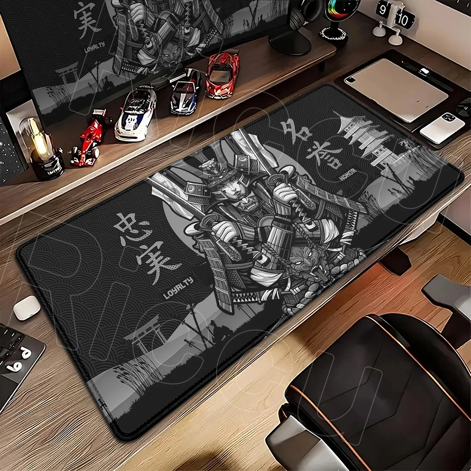 

Gray Japan Samurai Mouse Pad 900x400mm Non-slip Rubber Keyboard Desk Mat Gaming Accessories Large Computer Office Speed Mousepad