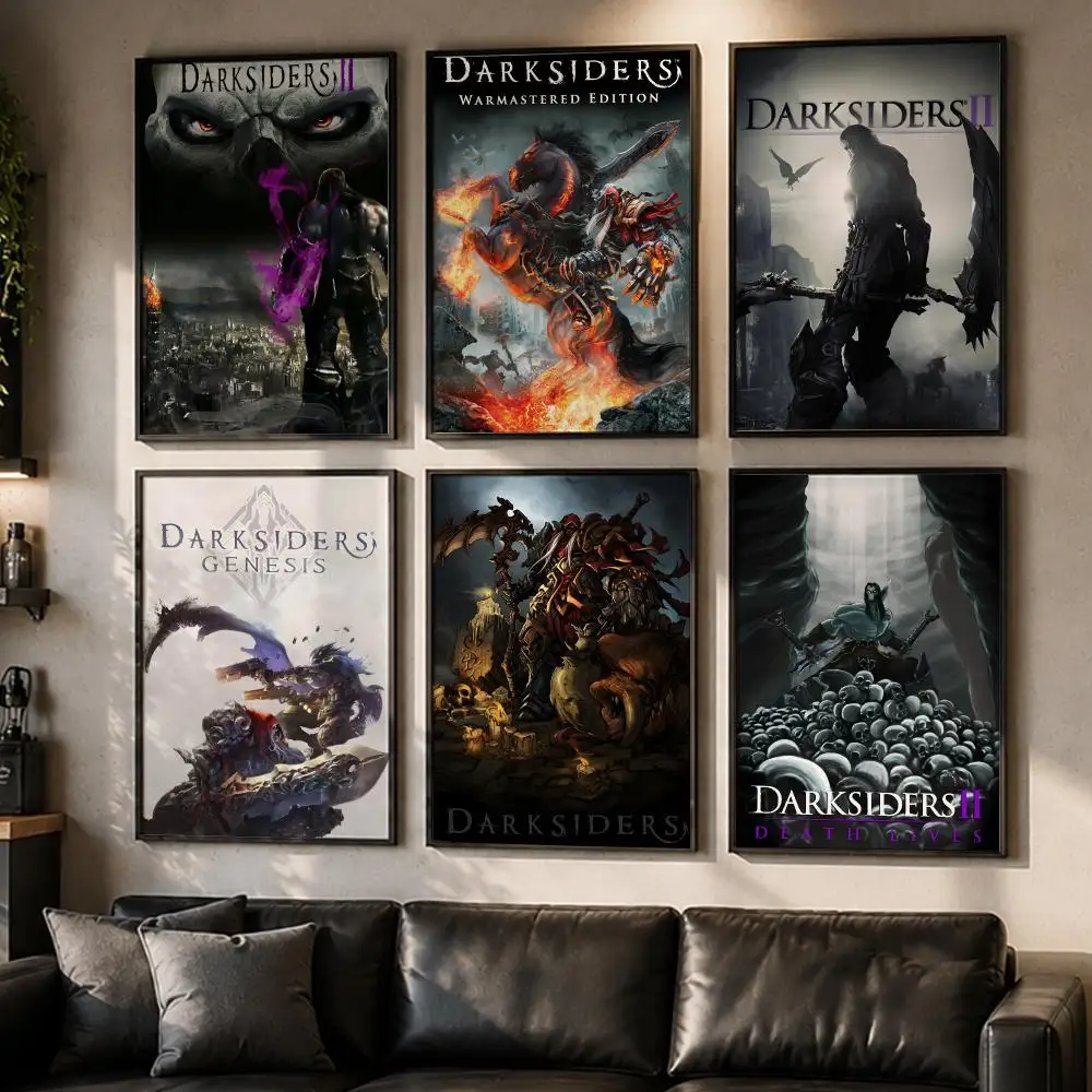 Game D-Darksiders Poster Reteo Wall Art Aesthetic Room Decor Print Living Room Bedroom Home Decoration