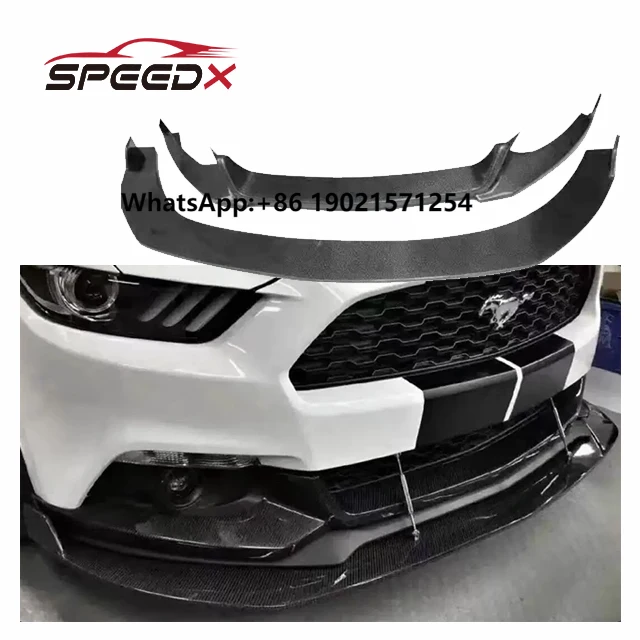 

Carbon Front Lip for Ford Mustang S550 15-17 Upgrade Double-Deck Style Body Kit Mustang Double-Deck Front Bumper Lip