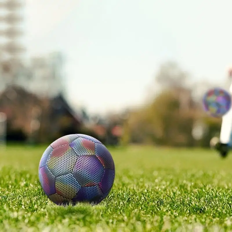242F Holographics Reflective Football Luminous Soccer Ball Reflective Football