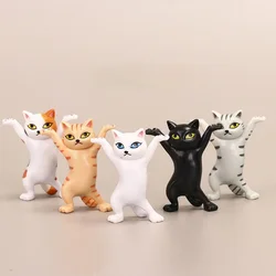 5pcs Set Funny Cat Pen Holder Toy Hold Everything Cat Earphone Bracket Home Decor Festival Decoration Charming Kitty Storage Set
