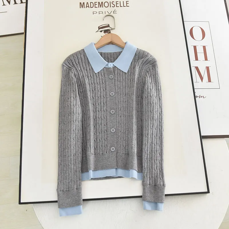 

Lang Design Sensation Color Blo Трикотаж для колледжа Sle Slim Fit Универсальный топ с витыми цветами для женщин