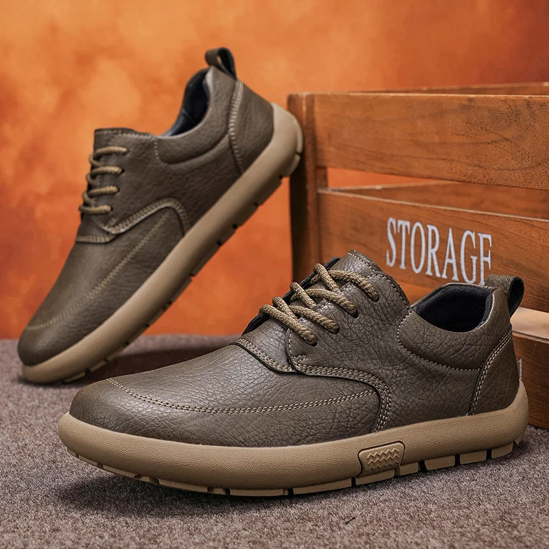 Casual Leather Shoes Comfortable Slip on Loafers Men Hot Sale Outdoor Walking Shoes Moccasins Driving Shoes