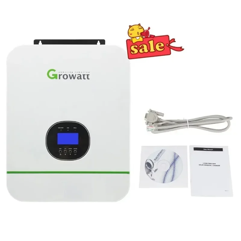 Ho sale Growatt SPF 3000TL LVM 24P 48P Single Phase Inverter Solar Power System for US 120V 3kw Off Grid Inverter