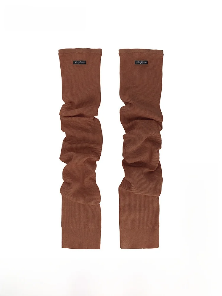 

Новые женские эластичные вязаные носки Nana Jacqueline в стиле ретро с логотипом, утепленные, длинные, для зимы