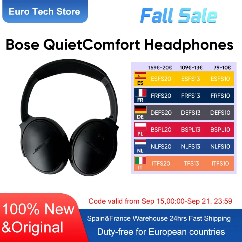 سماعات رأس لإلغاء الضوضاء من Bose-هادئ q45 ، أوضاع محيطة ، راحة بلوتوث ، عمر بطارية يصل إلى 24 ساعة ، التقاط الصوت