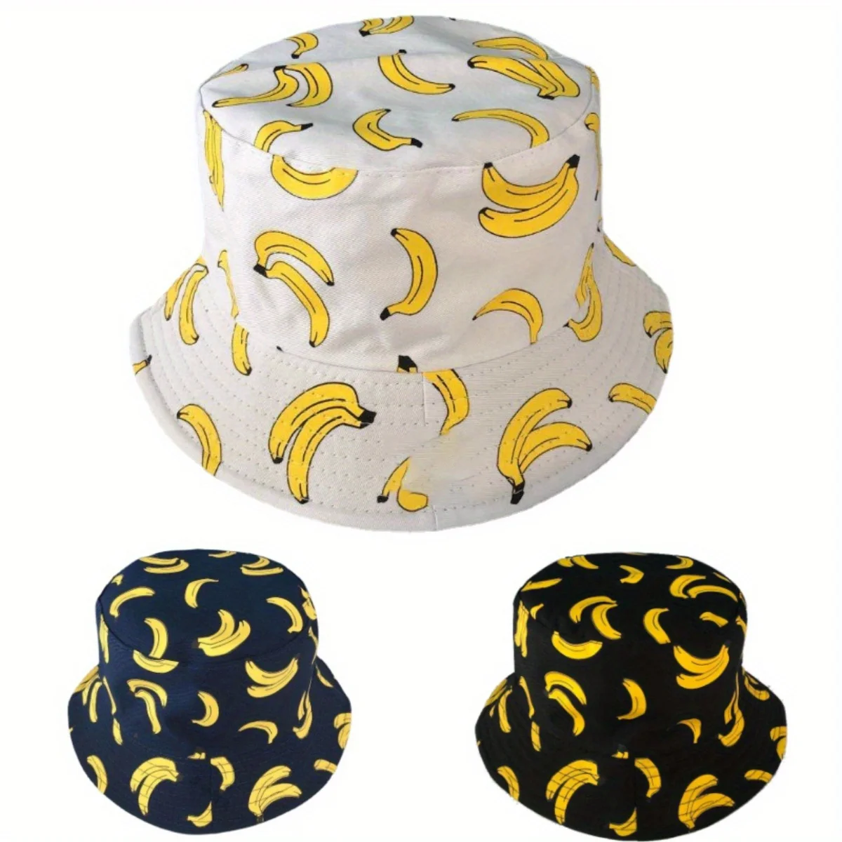 

Fruit Print Bucket Hat Travel Hiking Fishing Sport Outdoor Sunshade Basin Hat Leisure Breathable Convenient Foldable Sun Hat