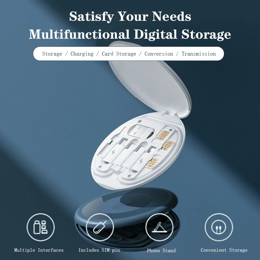 RC-190 60w usb c adapter kit mit usb konverter adapter kurz typ c kabel karte pin speicher box enthält sim karten halter