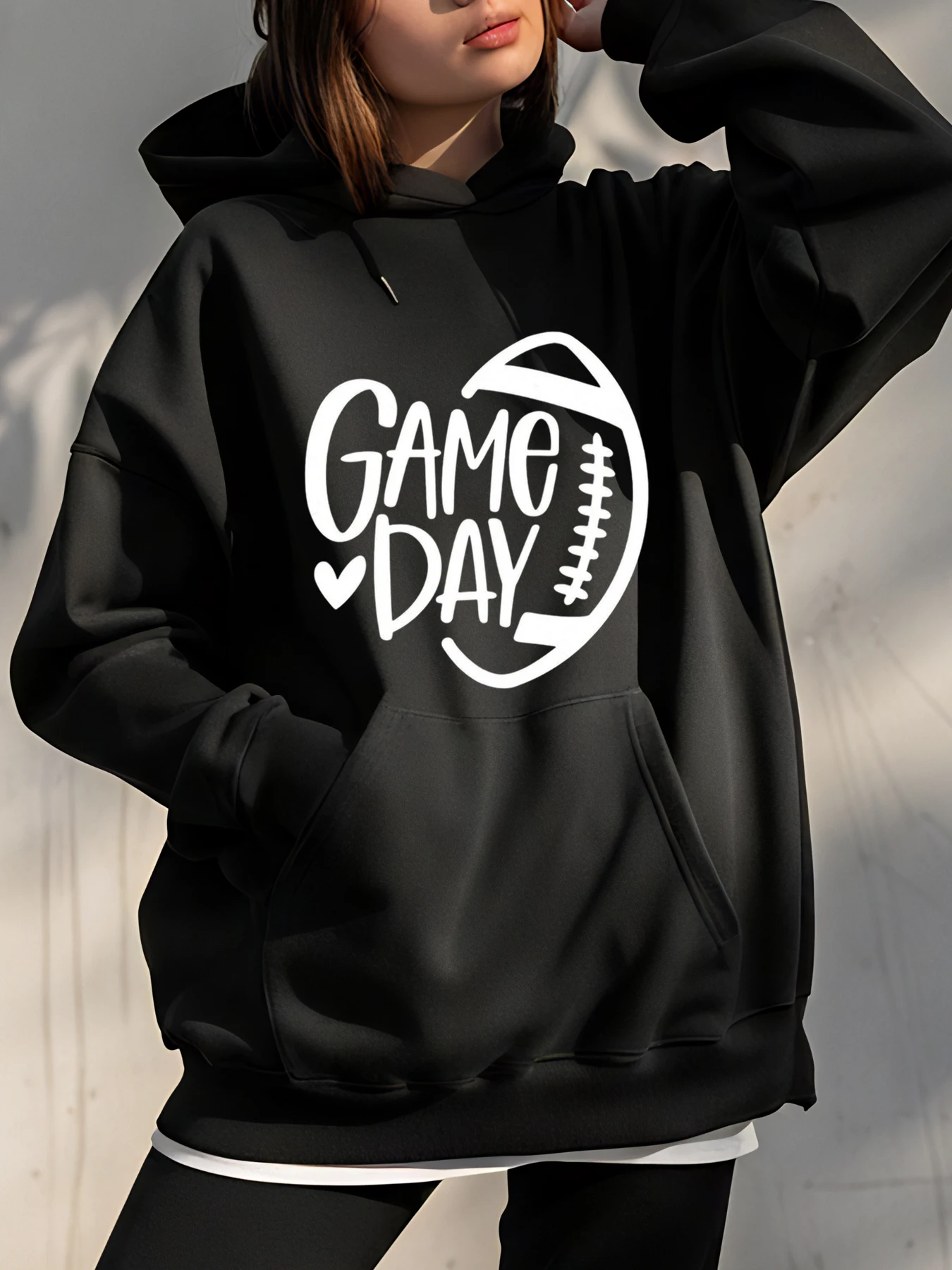 

Футбольная толстовка с принтом Game Day, толстовка унисекс, повседневная спортивная одежда для мужчин и женщин