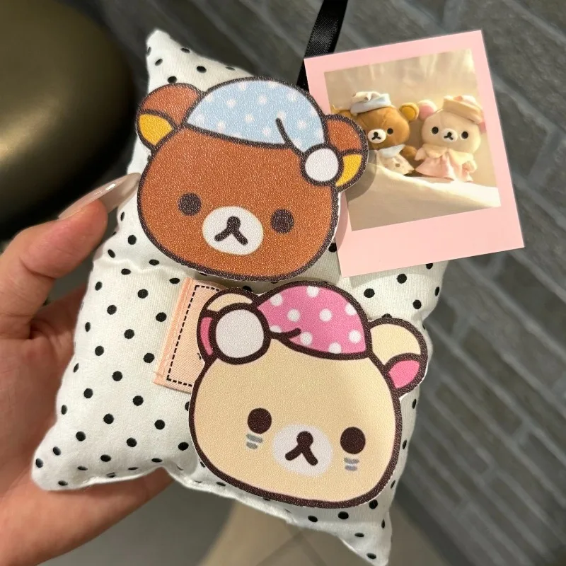 Cute Rilakkuma sleeping cap bangs stickers broken hair stickers Velcro stickers seamless hair accessories decoration view 2