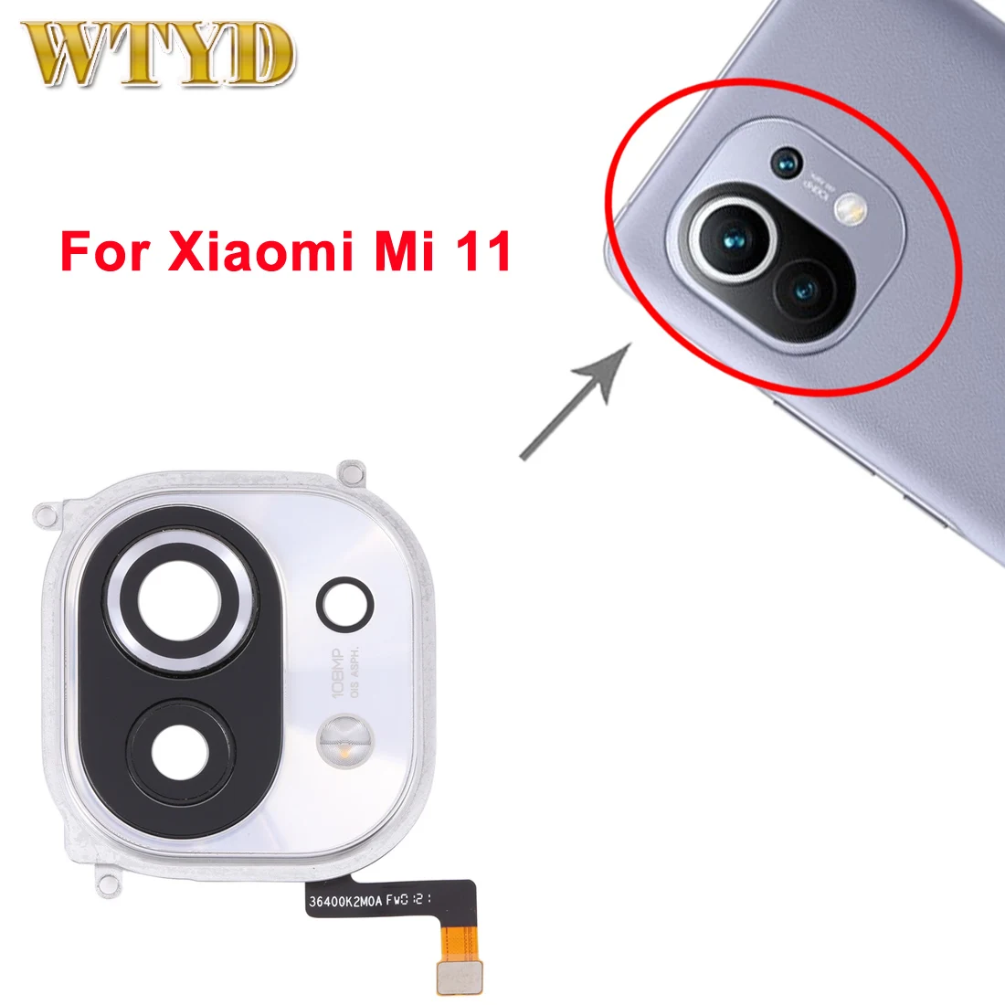 Back Camera Lens Fram For Xiaomi Mi 11 Mobile Phone Repair Replacement Parts