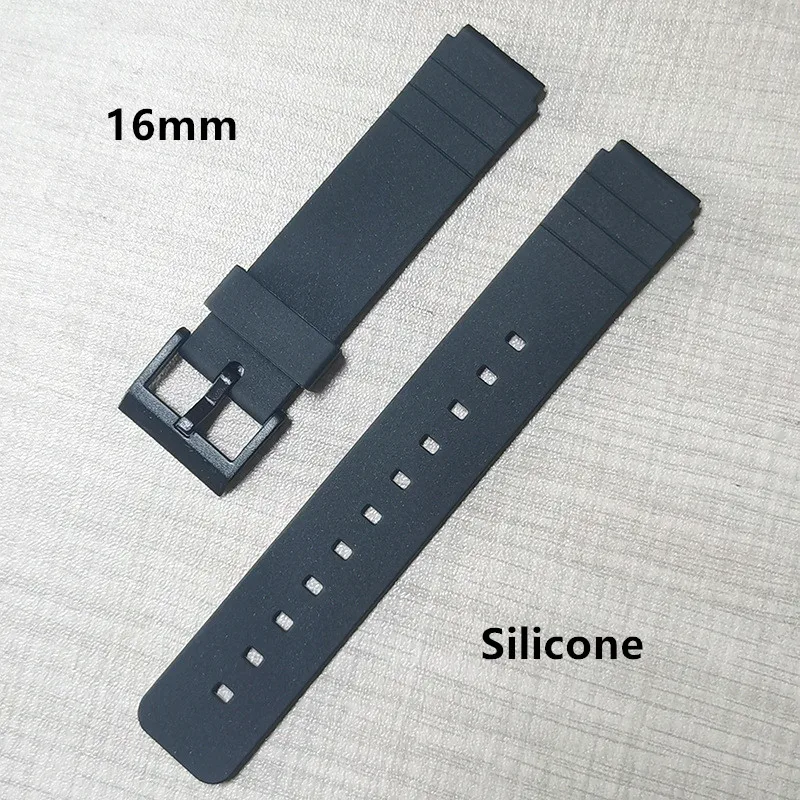 

16mm Silicone Rubber watch Band For CASIO g-shock MQ-24 MQ-58 MQ-59 MQ-76 MQ-98 MQ-104 Replacement Watch strap pin buckle