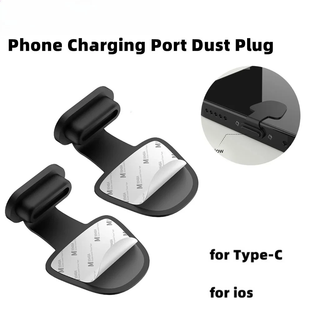 6pcs Dust Plug USB Charging Port Anti-Dust Dirt Plug Type-C Port Protector Silicone Dustplugs Cover For iPhone 14 Samsung Xiaomi