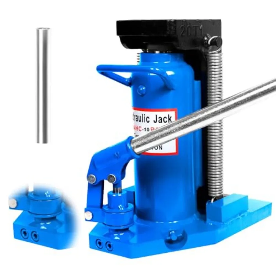 

20 Ton Industrial Hydraulic Toe Jack 42.1 lb Lifting Equipment in Silver for Garage Warehouse Tasks with High Load Capacity and