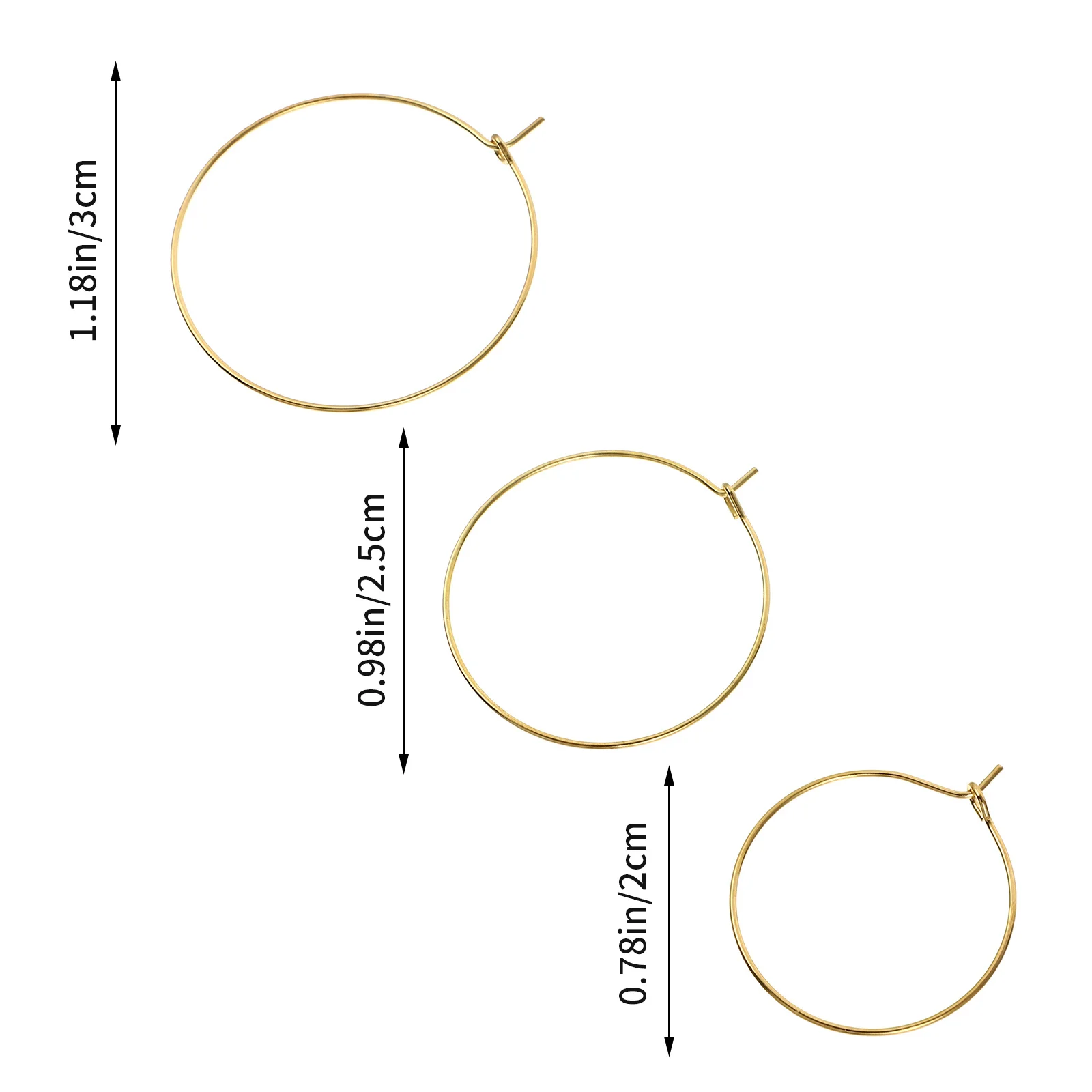 180Pcs Earring Making Kit DIY Iron Hoop Set for Jewelry Craft Supplies Handmade Earrings Hoops Circles Jewelry Accessories