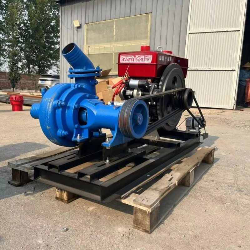 Electric start sand pump 6 inch, horizontal sand pump, 4 inch sediment pump for hydraulic engineering