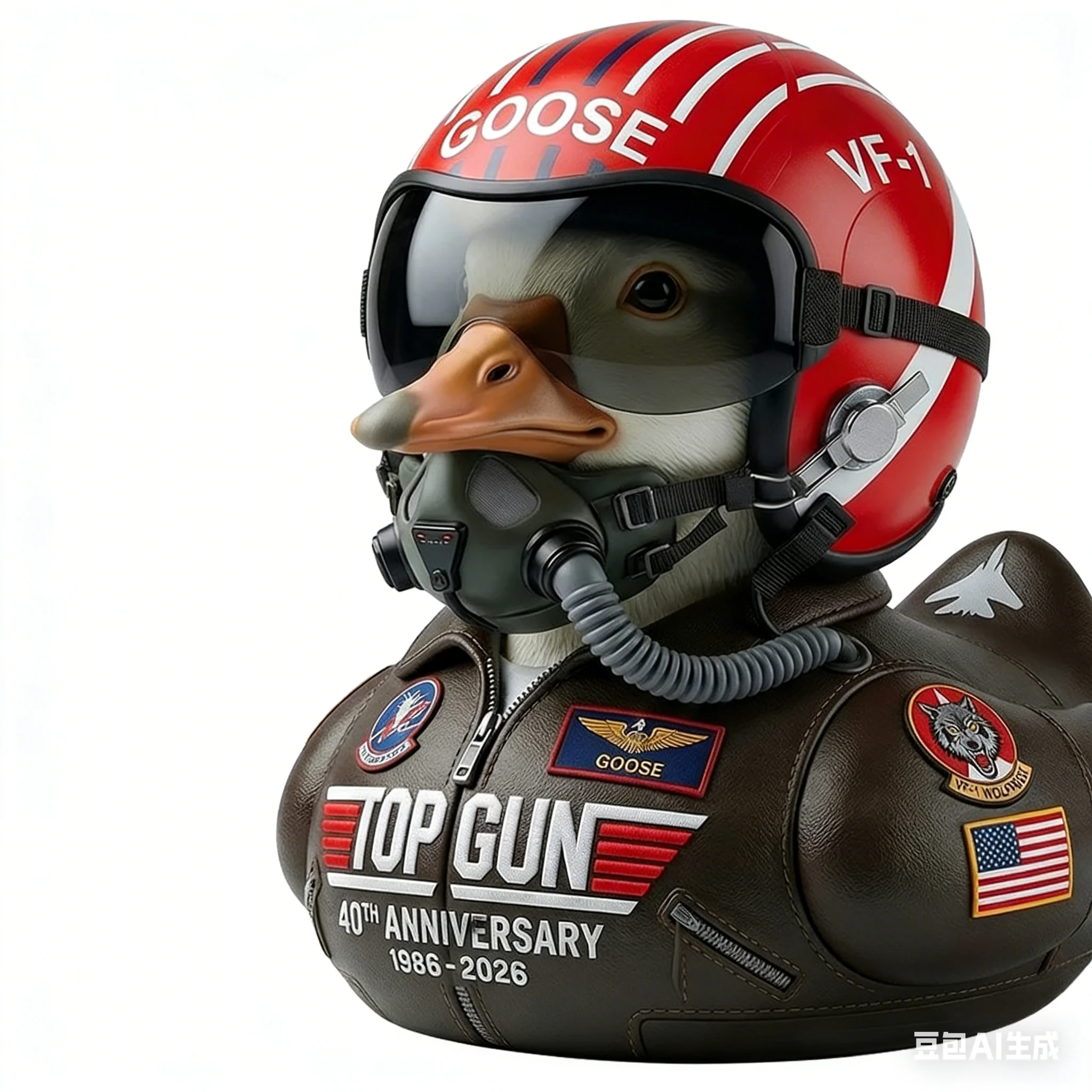 2026 Top Gun Film Inspiriertes Maverick Pilot Duck Cosplay 40. Jubiläums-Sammlerfigur Fan Exklusives Geschenk Dekoration