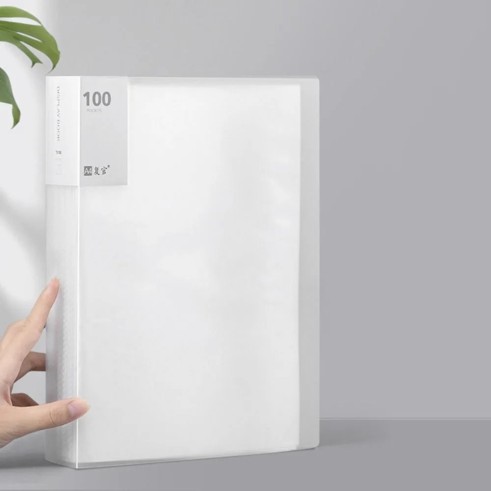 

Large Capacity A4 File Folder Transparent Dustproof Paper Organizer Waterproof 20/30/40/60/80/100 Sheets Document Container