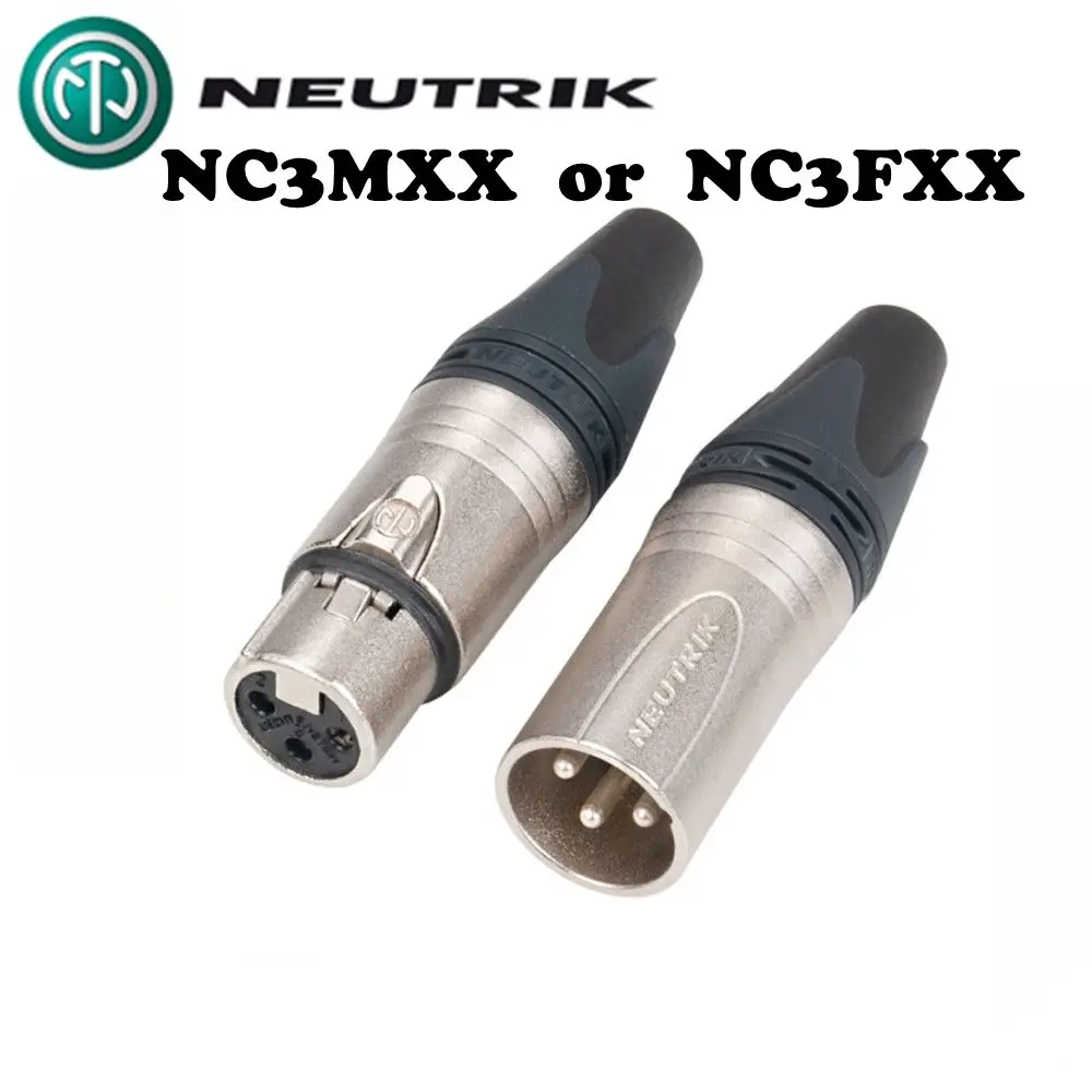 

50PCS NEUTRIK xlr plug connector 25PCS NC3MXX Male or 25PCS NC3FXX femelle Un ensemble 3 pin XLR Connecteur for DIY xlr cable