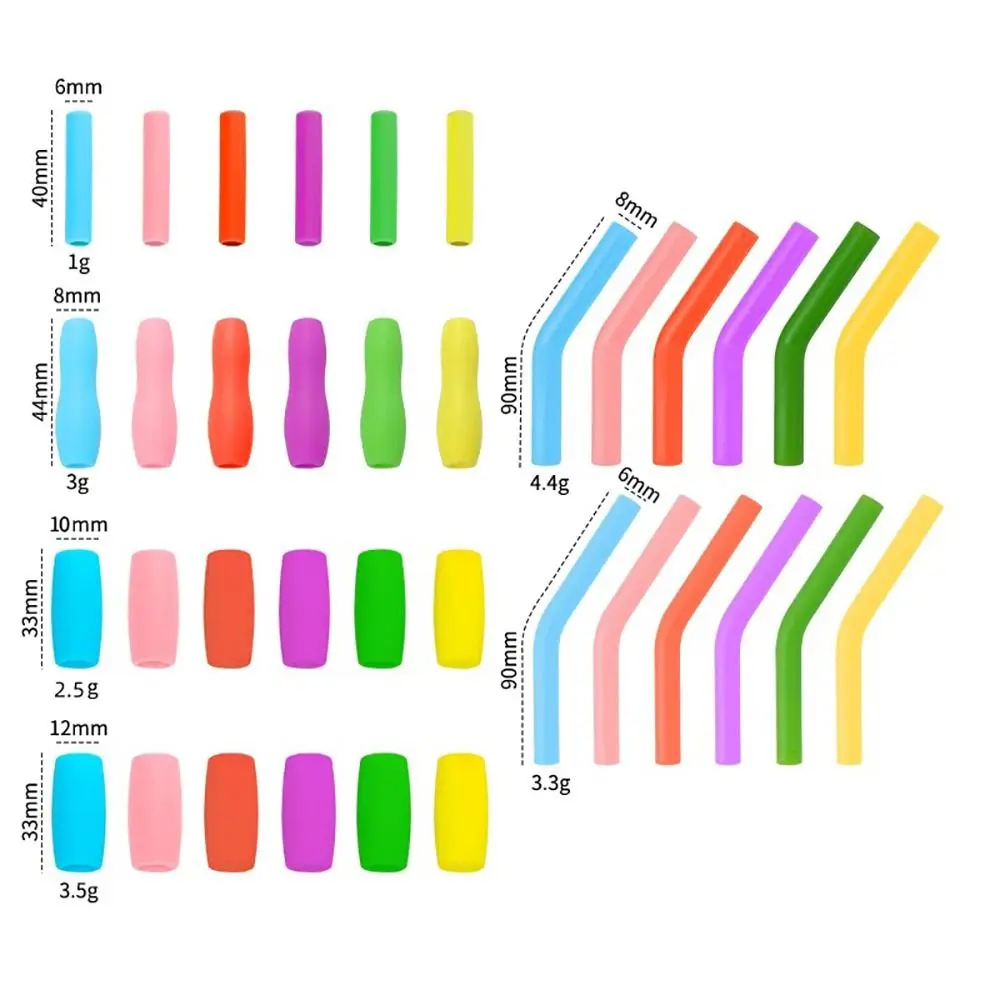 Reusable 6mm 8mm Straw Tip Cover Straw Silicone Tip Straw Cap Protective Cover Anti-scratch Tongue Anti-scalding Suction Tip