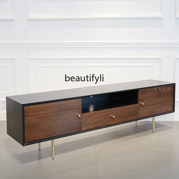 /Nordic Solid Wood Modern Minimalist Living Room Bedroom Drawer TV Audio Video Appliances Shelf