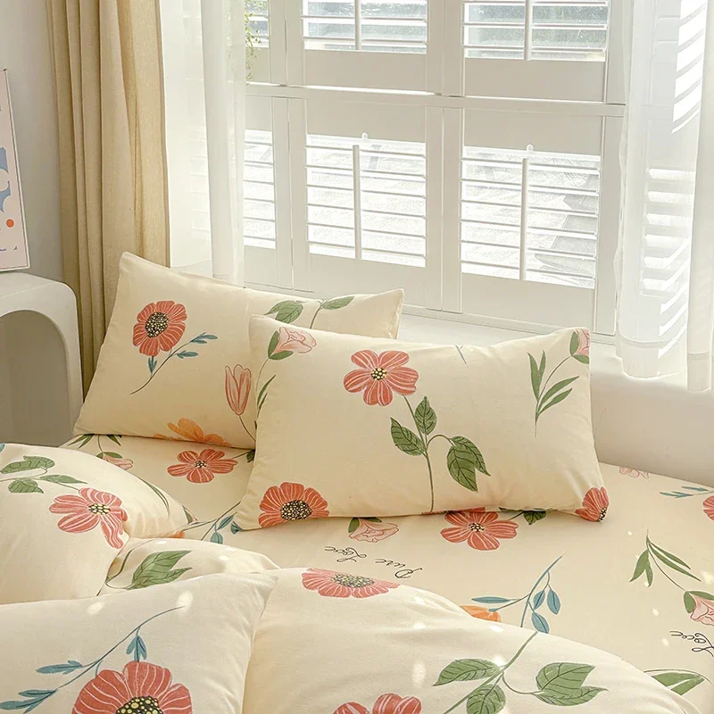 

Floral Style Pillowcase Home Bed Pillowslip 100% Cotton Pillow Cover capa de almofada 2pcs Rectangle Cushion Covers