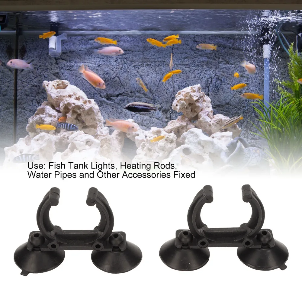 2Pcs Set Strong Suction Aquarium Heater Suction Cup Clips Easy Installation Underwater Use Aquarium Suction Cup Holder