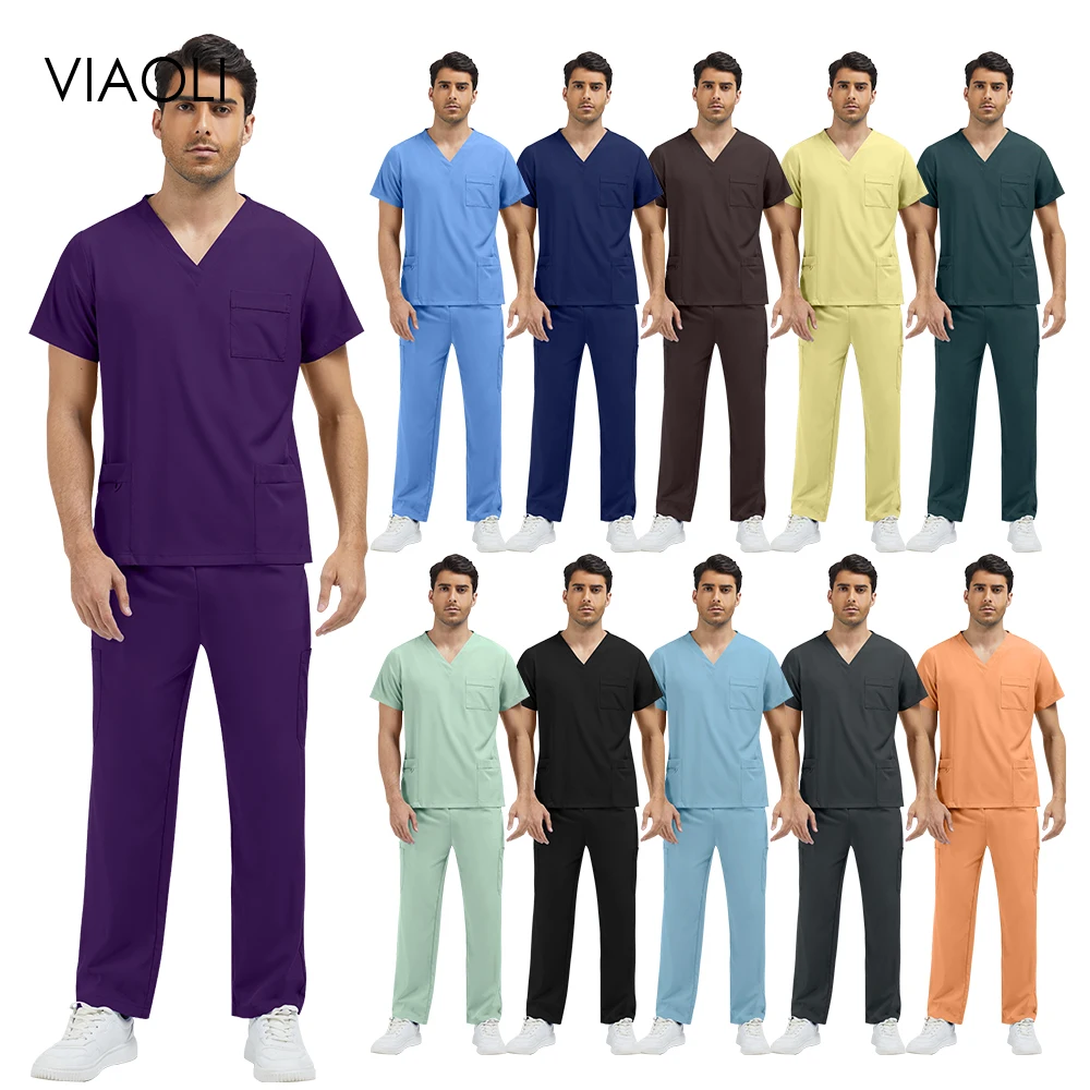 uniformes-cirurgicos-de-secagem-rapida-unissex-conjunto-de-enfermagem-com-bolso-calcas-retas-traje-para-hospital-clinica-beleza-e-spa