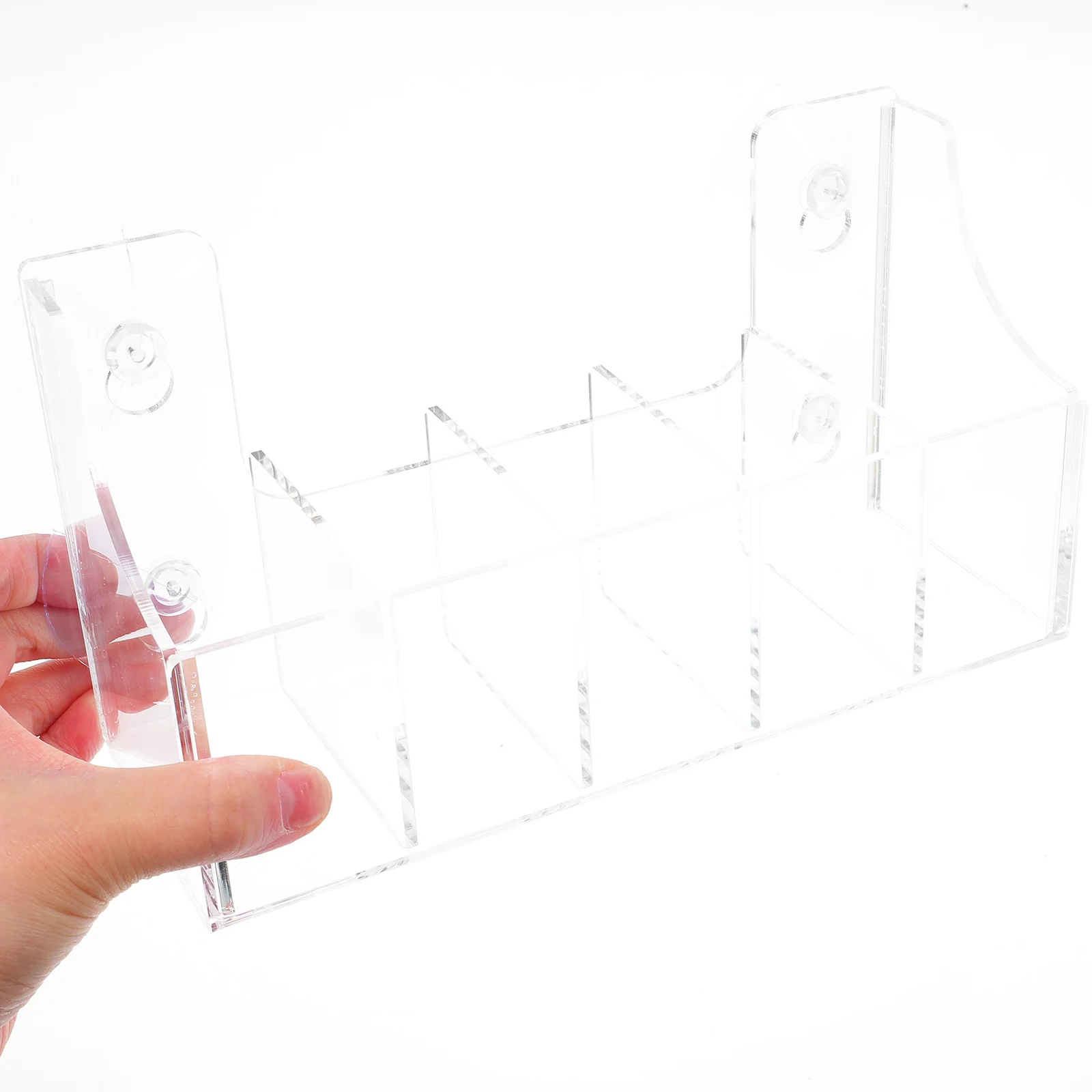 

5 Grids Beverage Suction Cup Rack Convenience Store Beverage Rack Fridge Door Suction Cup Shelf Fresh Cabinet Storage Rack