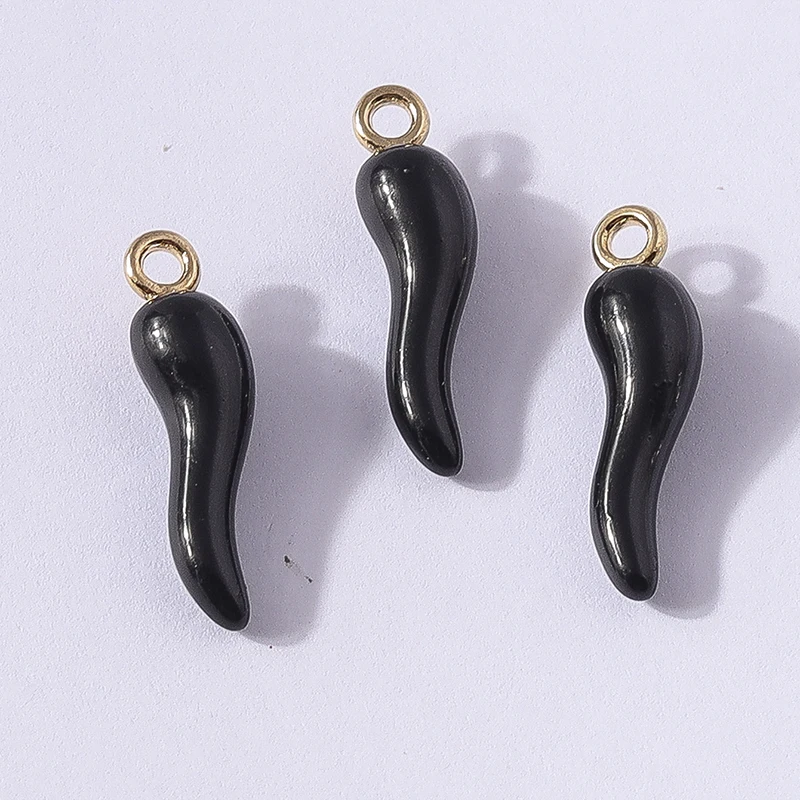 10 Stück 5x19mm süße Bonbonfarben Harz Lebensmittel Pfeffer Chili Charms Anhänger für Schmuckherstellung Tropfen Ohrringe Halsketten DIY Handwerk Geschenk – Detail 12