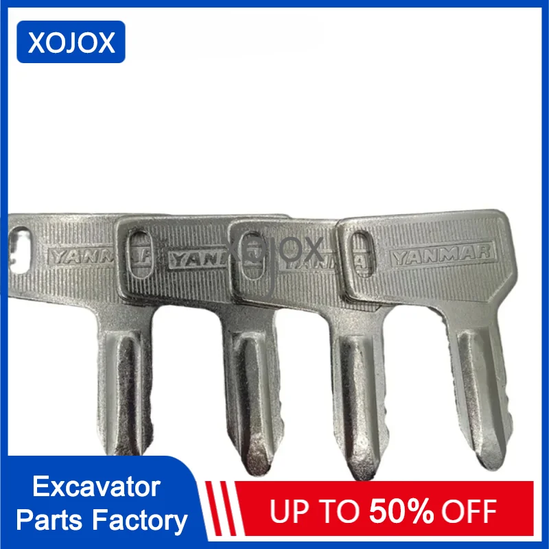 XOJOX For Micro excavator Yangma key 17/18/20/30/35/55/65/80 Side door start ignition fuel tank key