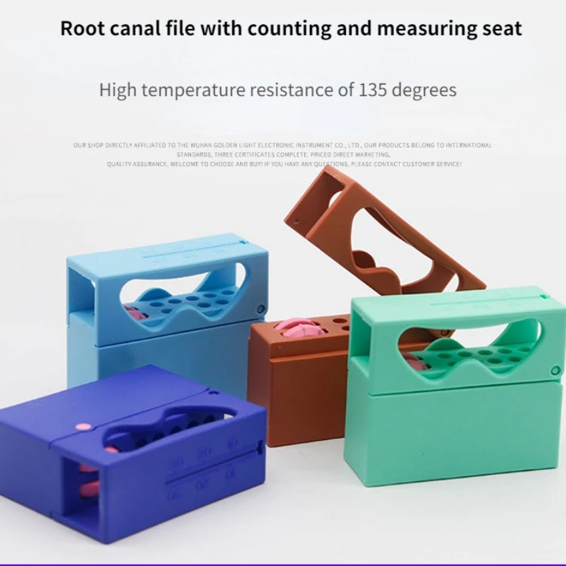 Lima per canale radicolare dentale a 10 fori con sede di misurazione di conteggio scaffale per file conico grande in plastica rack di estensione per il conteggio della rotazione