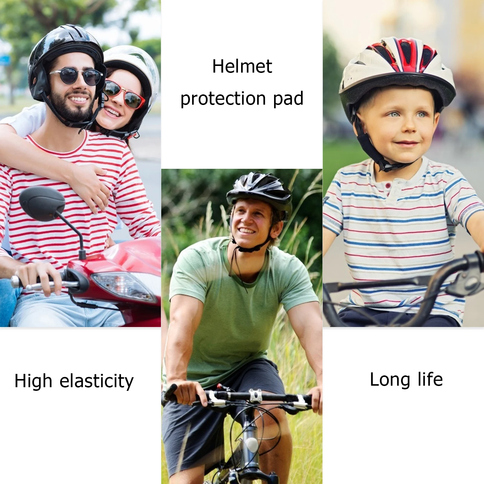 

Liner 2 Sets Motorcycle Helmets Bike Cushion Protection Pad Sponge Men Lining Cycling Net Heat Insulation Breathable Anti