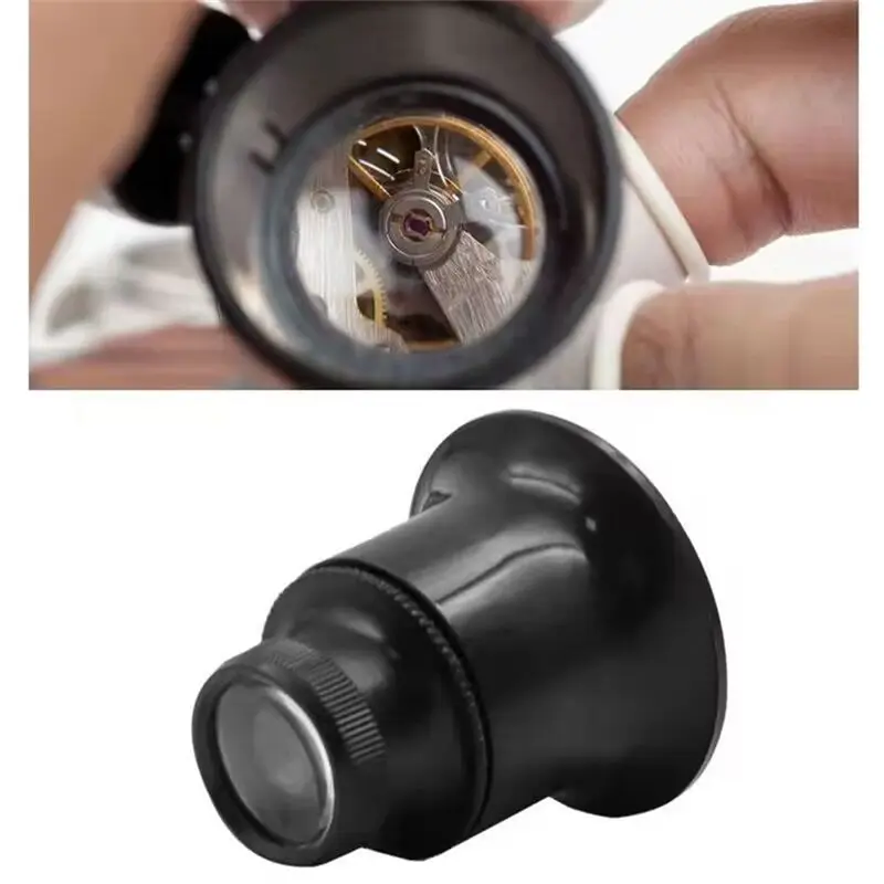 【~ NEW A01R】Jeweler Watch Magnifier Tool 5X 10X 15X 20X 30X Portable Monocular Magnifying Glass Loupe Lens for Eye Magnifier Len