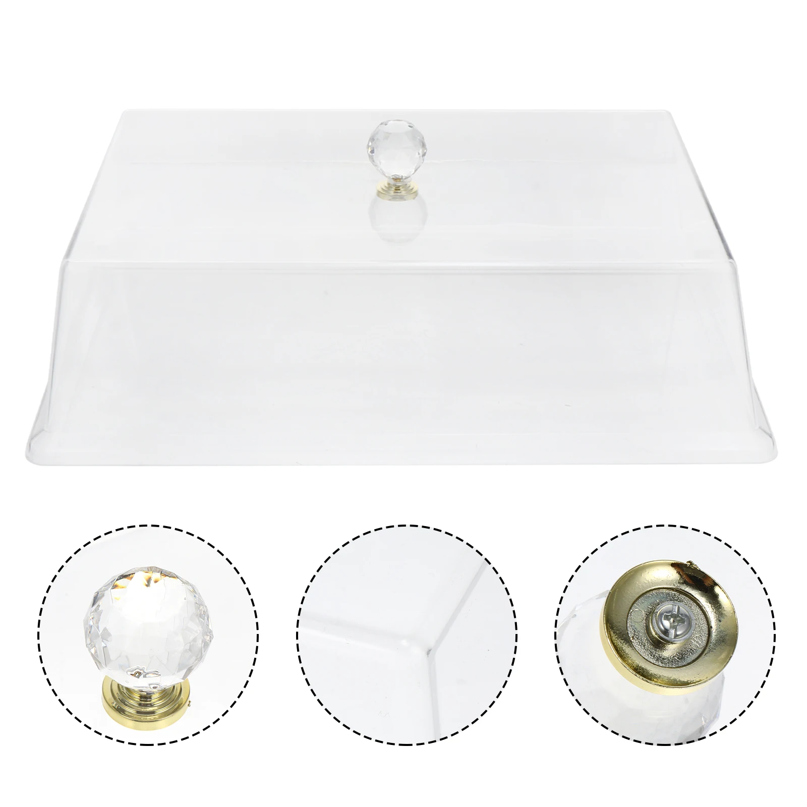 

Transparent Food Cover Cake Pan Dustproof Heat Retention Kitchen Table Protective Storage Cover Suitable Size Compact Practical