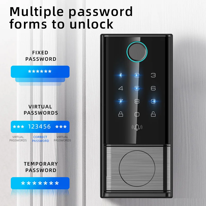 Mini Short Smart Lock Keyless Entry Password IC Card Key Anti-theft Lock Office Automatic Digital Code Deadbolt Door Lock